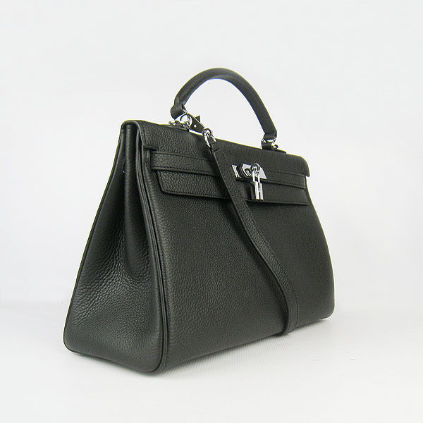 High Quality Hermes Kelly 35CM Togo Leather Bag Black 6308